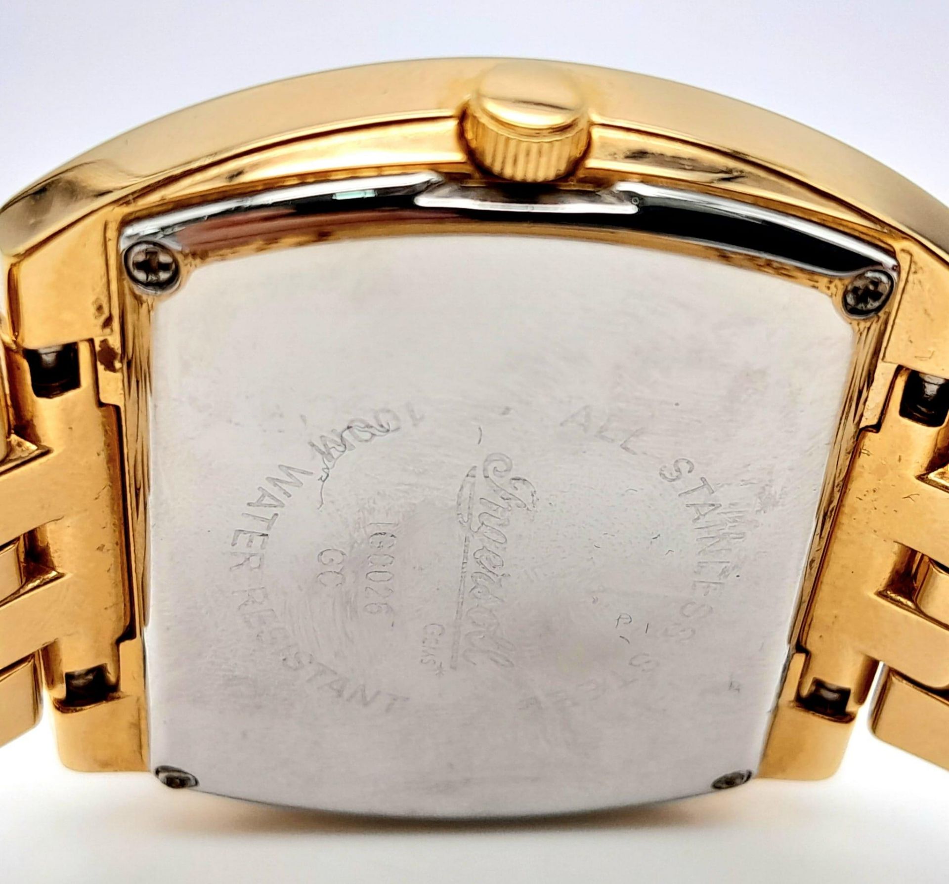 An Ingersoll Gold Plated Stone Set Quartz Ladies Watch. Gold plated bracelet and case - 38mm. - Bild 5 aus 6