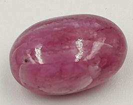 An 8.01ct Mozambique Ruby Cabochon Gemstone - GFCO certified.