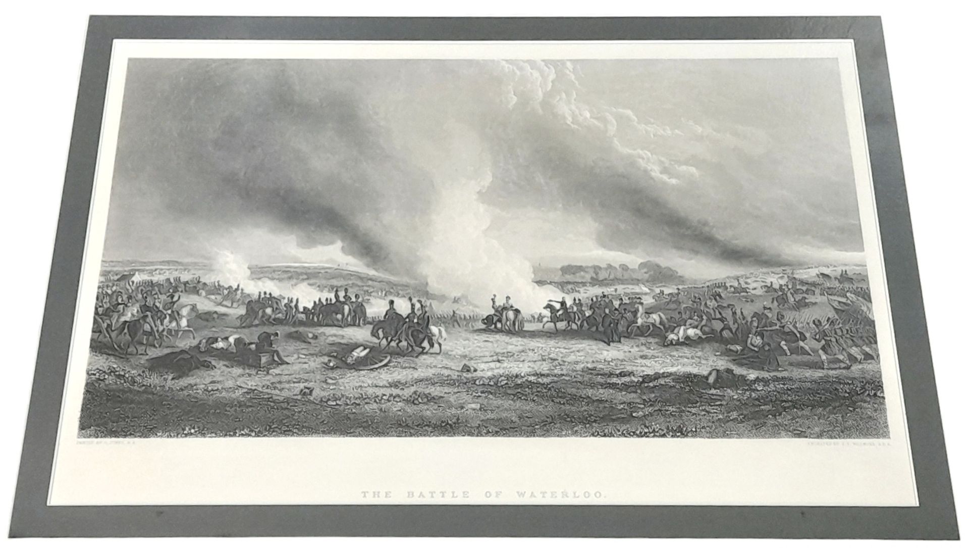 An Immaculately Modern Framed and Glazed Engraving of the Battle of Waterloo Painted by G. Jones R. - Bild 2 aus 5