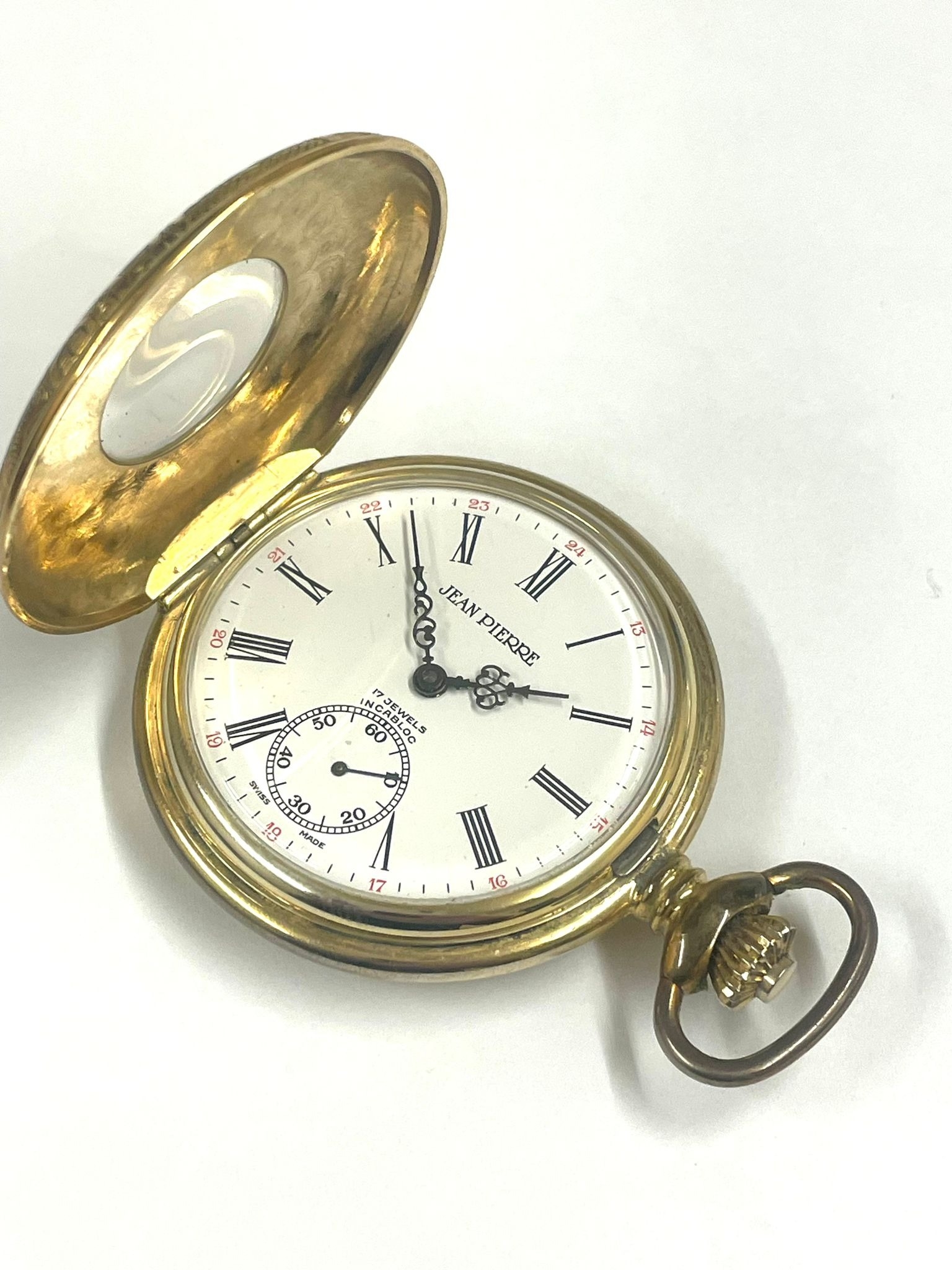 Full hunter pocket watch working