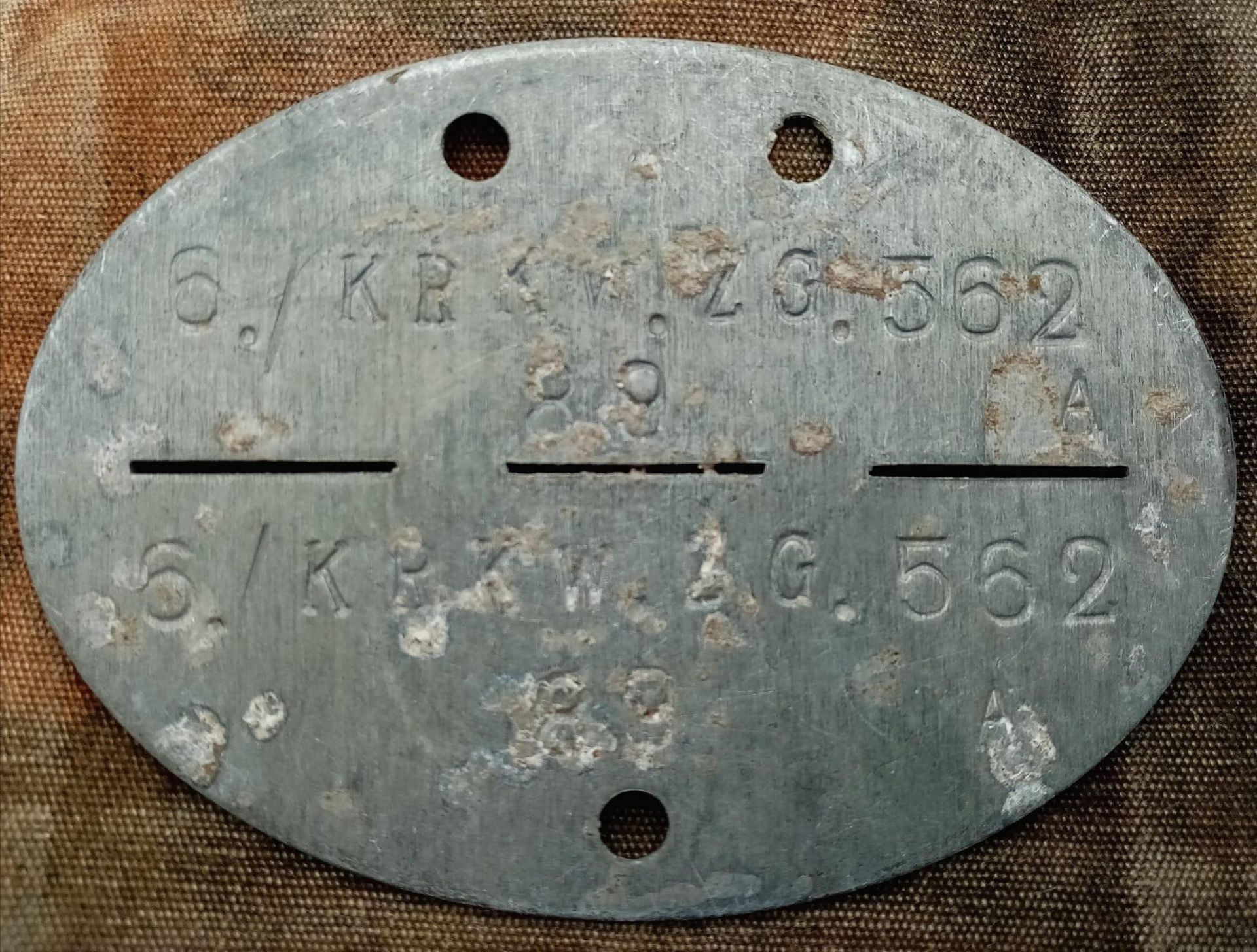 WW2 German Army Dog Tag for an Infantry Driver. The tag comes in a home-made pouch. - Image 3 of 3
