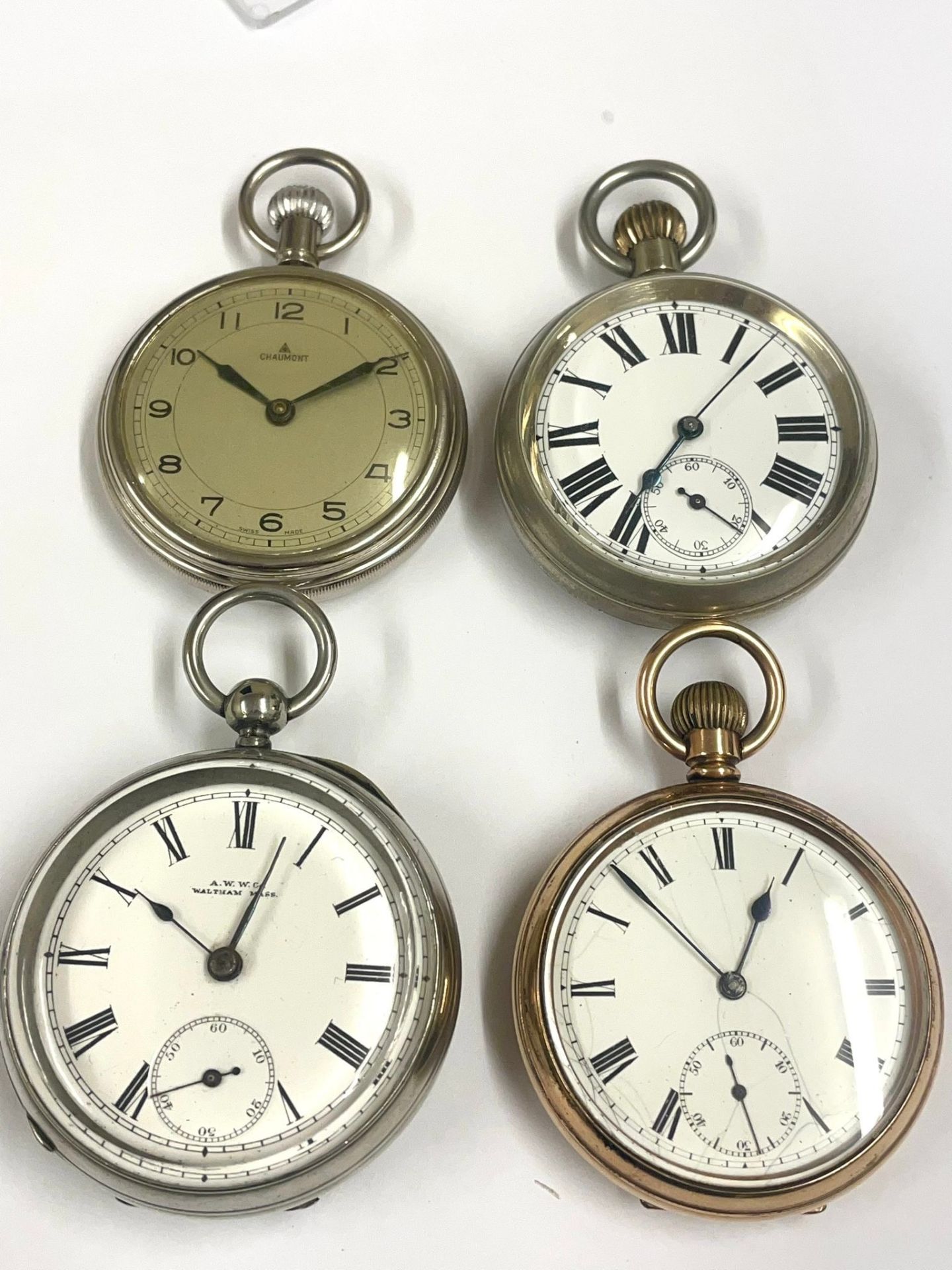 Gents vintage & antique pocket watches include Waltham etc 2 ticking , sold as found - Image 2 of 2