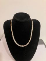 Italian SILVER 3 STRAND SILVER NECKLACE and matching SILVER BRACELET. Please see pictures