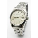 A Vintage Rolex Air King Mid Size Automatic Watch. Stainless steel bracelet and case - 35mm.