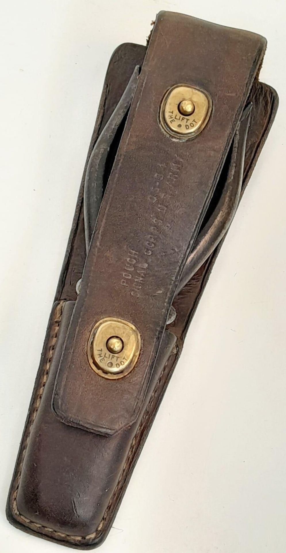WW2 US Army Signal Corps Line Man’s Pliers & TL-29 Camillus Knife in the leather CS-34 Pouch. - Bild 2 aus 3
