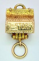 A 9K Yellow Gold Purse Pendant/Charm, which opens up, 3.2g