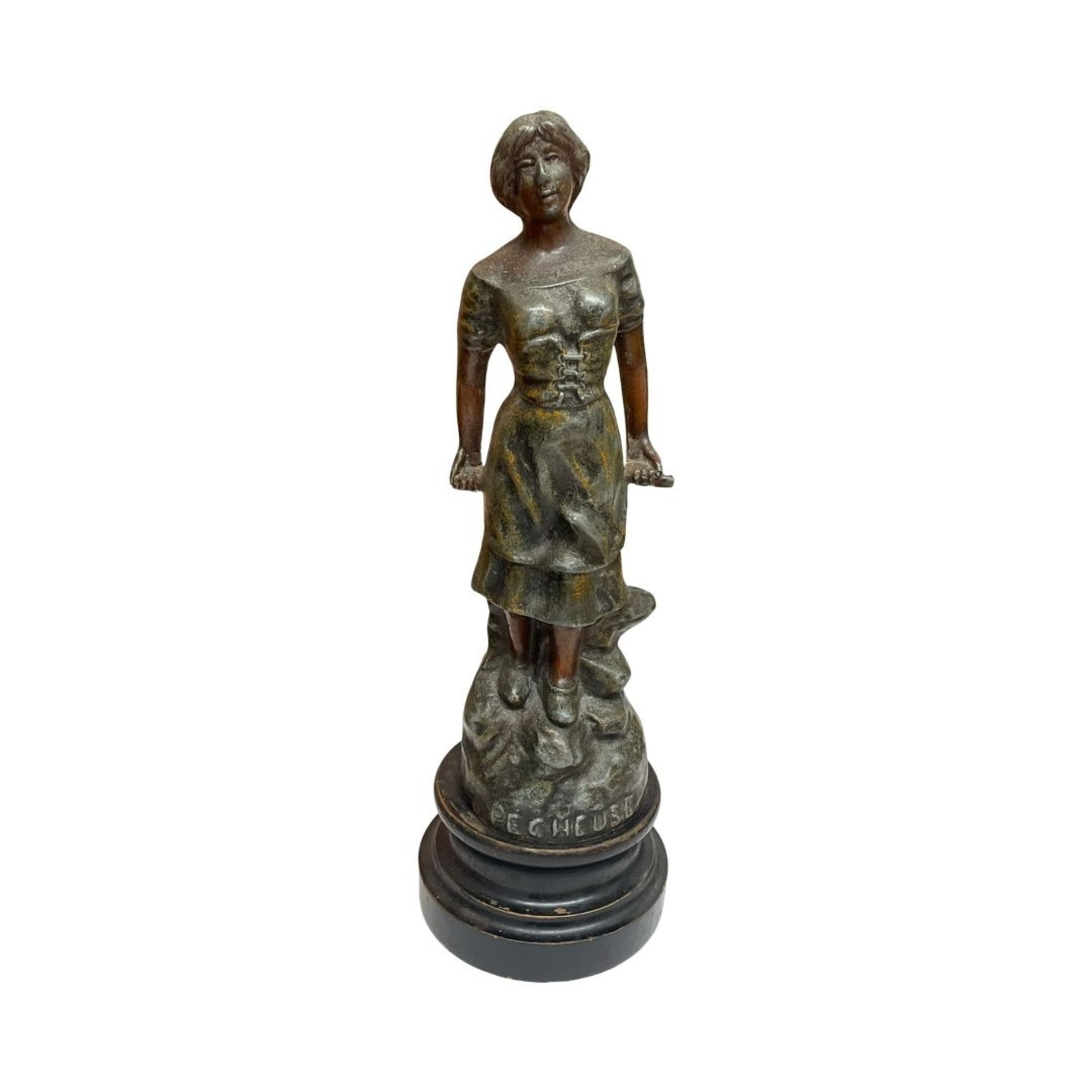 French bronzed spelter statute