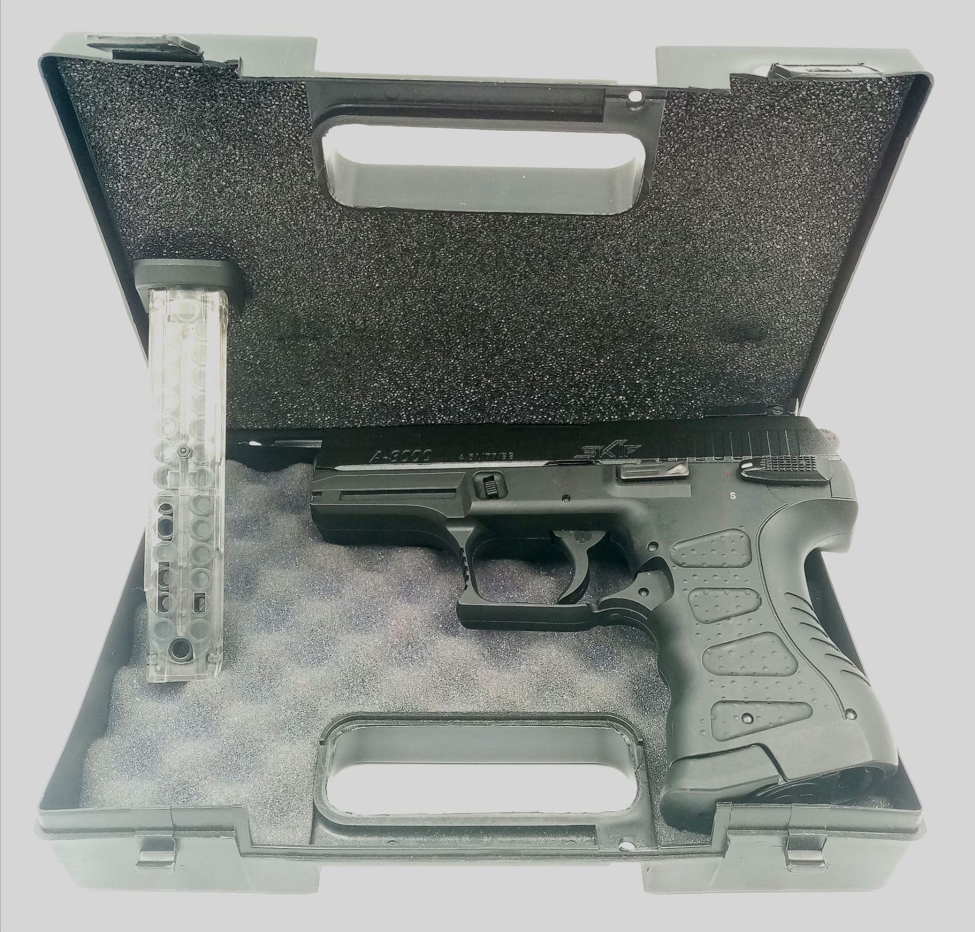A Co2 Powered A-3000 Skif Air Pistol. .177 calibre. Comes with a spare magazine and case. UK sales - Image 9 of 11