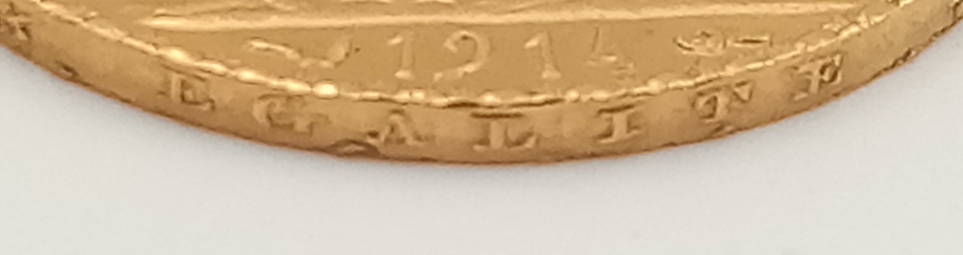 A French gold 20 Francs 1914 coin, very collectable - Bild 3 aus 5