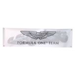 A trophy for any petrolhead, An ASTON MARTIN Formula One Racing Team banner. Strong PVC