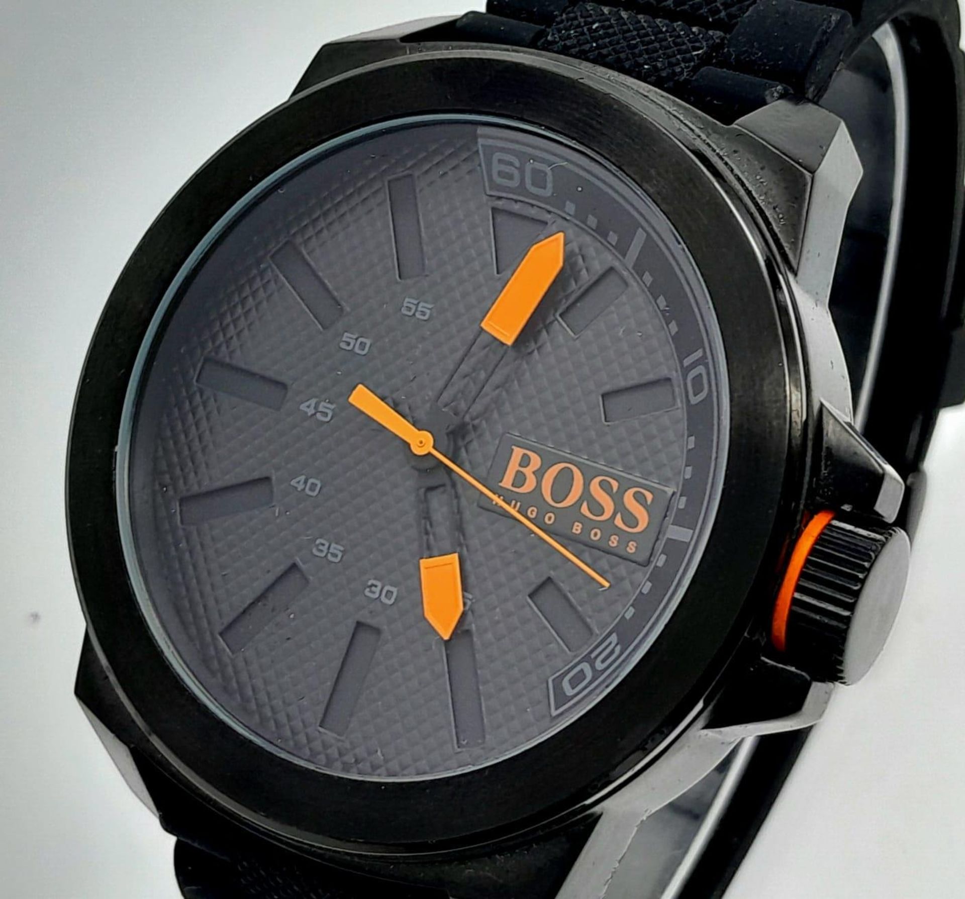 A Hugo Boss Men’s Sports Watch in Box with Tag and Papers. New Battery Fitted March 2024. 55mm - Image 2 of 6