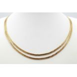 A 9K yellow gold chain necklace, length: 60cm, weight: 15.3g.