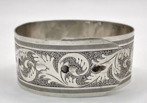 An Antique (Chester Hallmarks) Belt Buckle Sterling Silver Bangle.