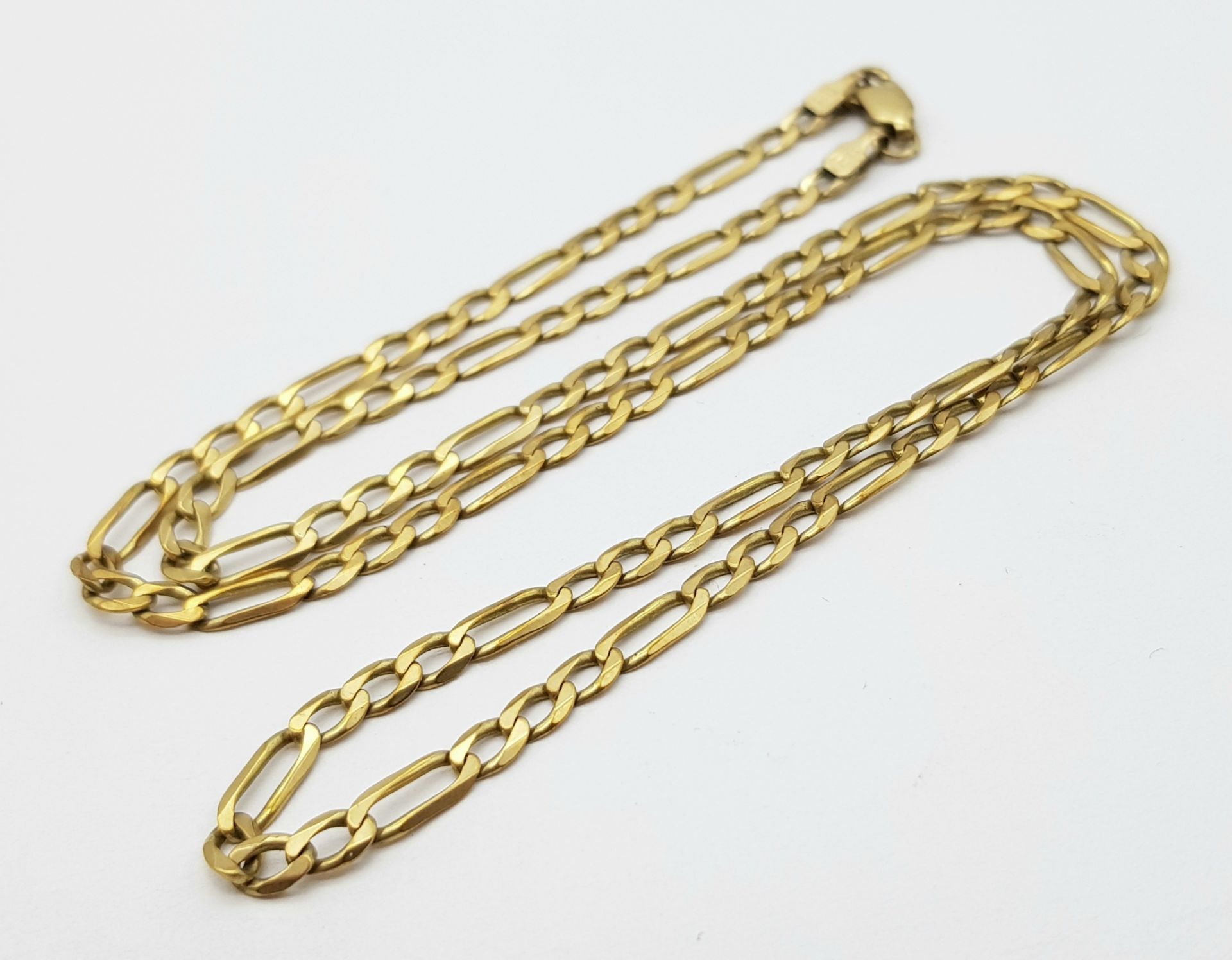 A 9 K yellow gold chain necklace, with lobster clasp. Length: 48 g, weight: 7.5 g. - Bild 3 aus 5