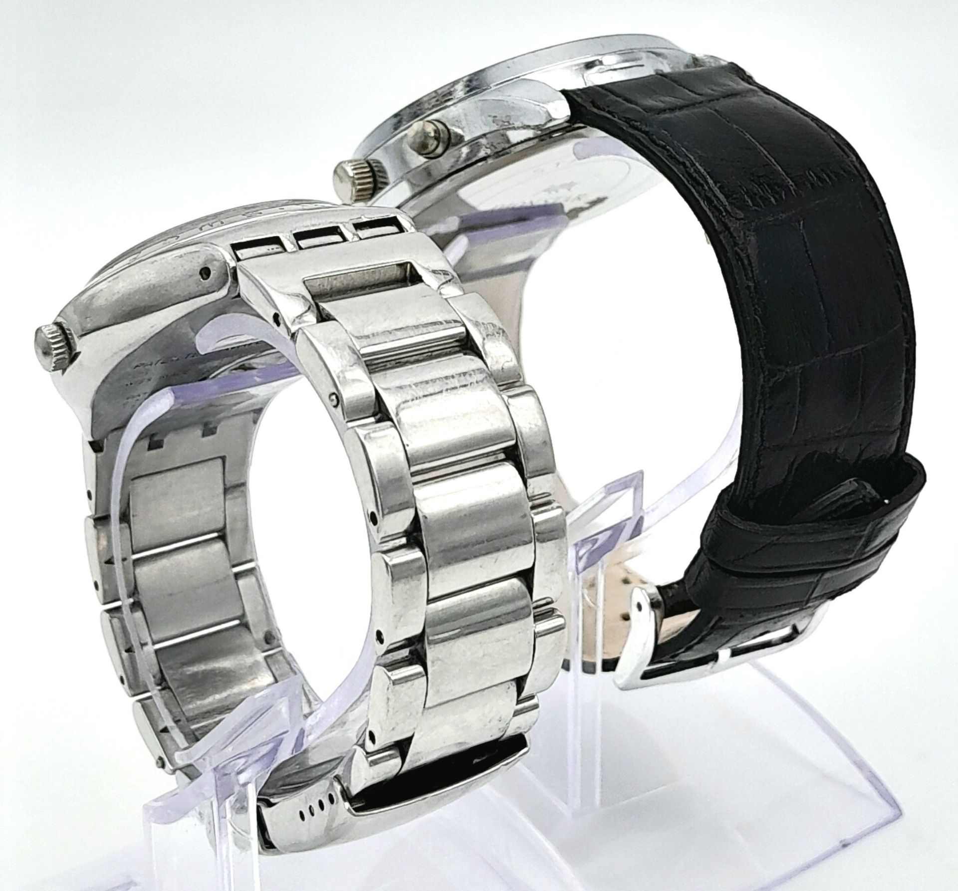 Two Dress Watches, Comprising: 1) Date/Date ‘Irony’ Stainless Steel Watch by Swatch (38mm - Image 4 of 7