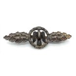 WW2 German Luftwaffe Bomber Pilots Silver Class Clasp. Un-marked.