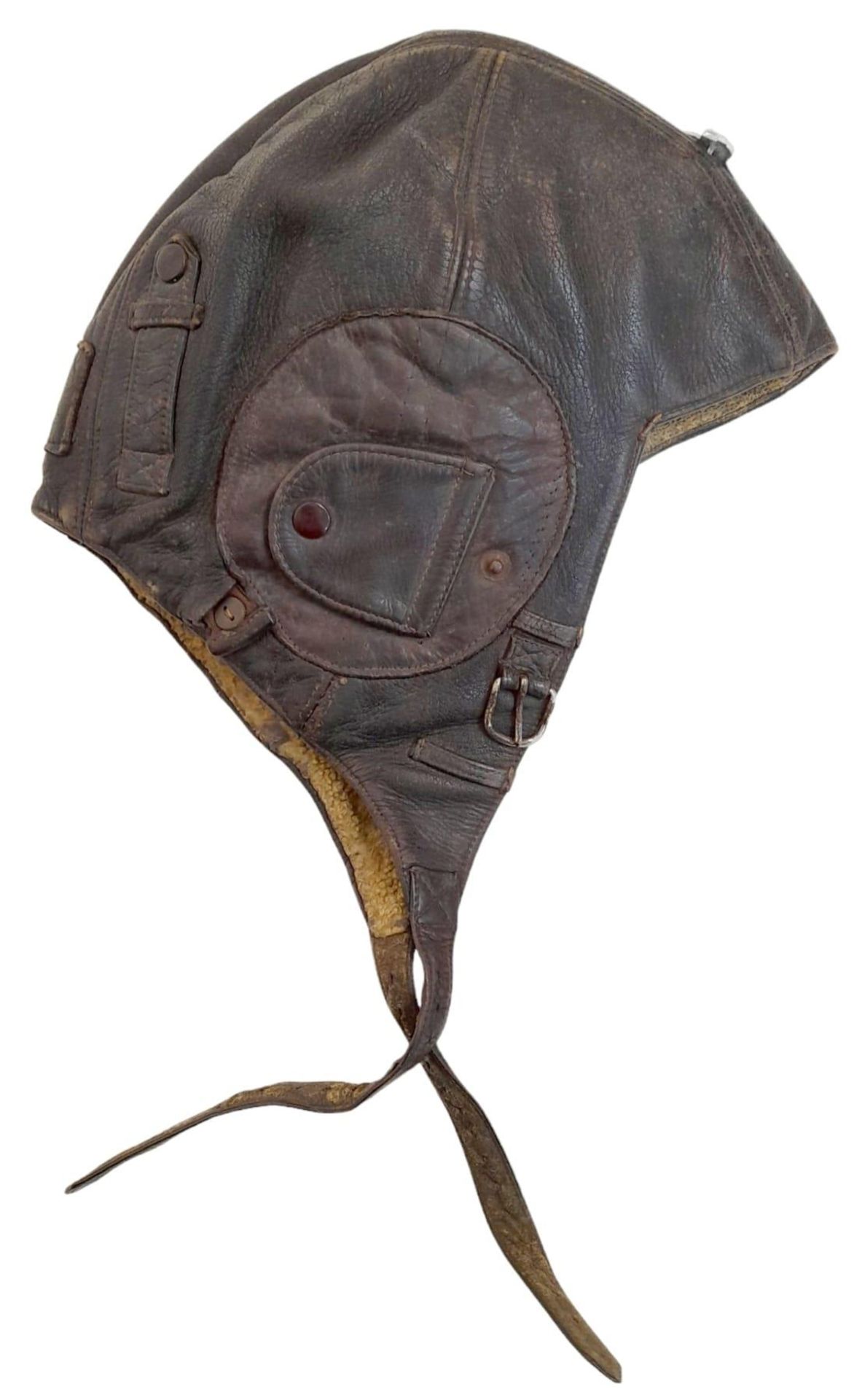 3rd Reich Air Sports Association Leather Flying Helmet. - Image 4 of 5