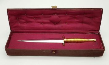 Presentation Commando Dagger in ornate box.