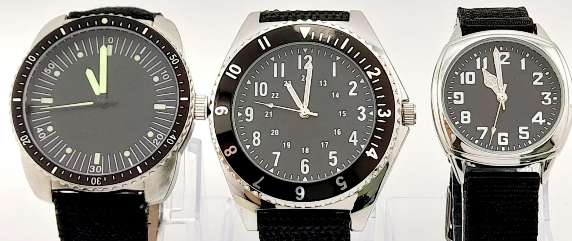 Three Military design Homage Watches Comprising; 1) Canadian Airforce Navigator Watch (45mm Case), - Image 2 of 4