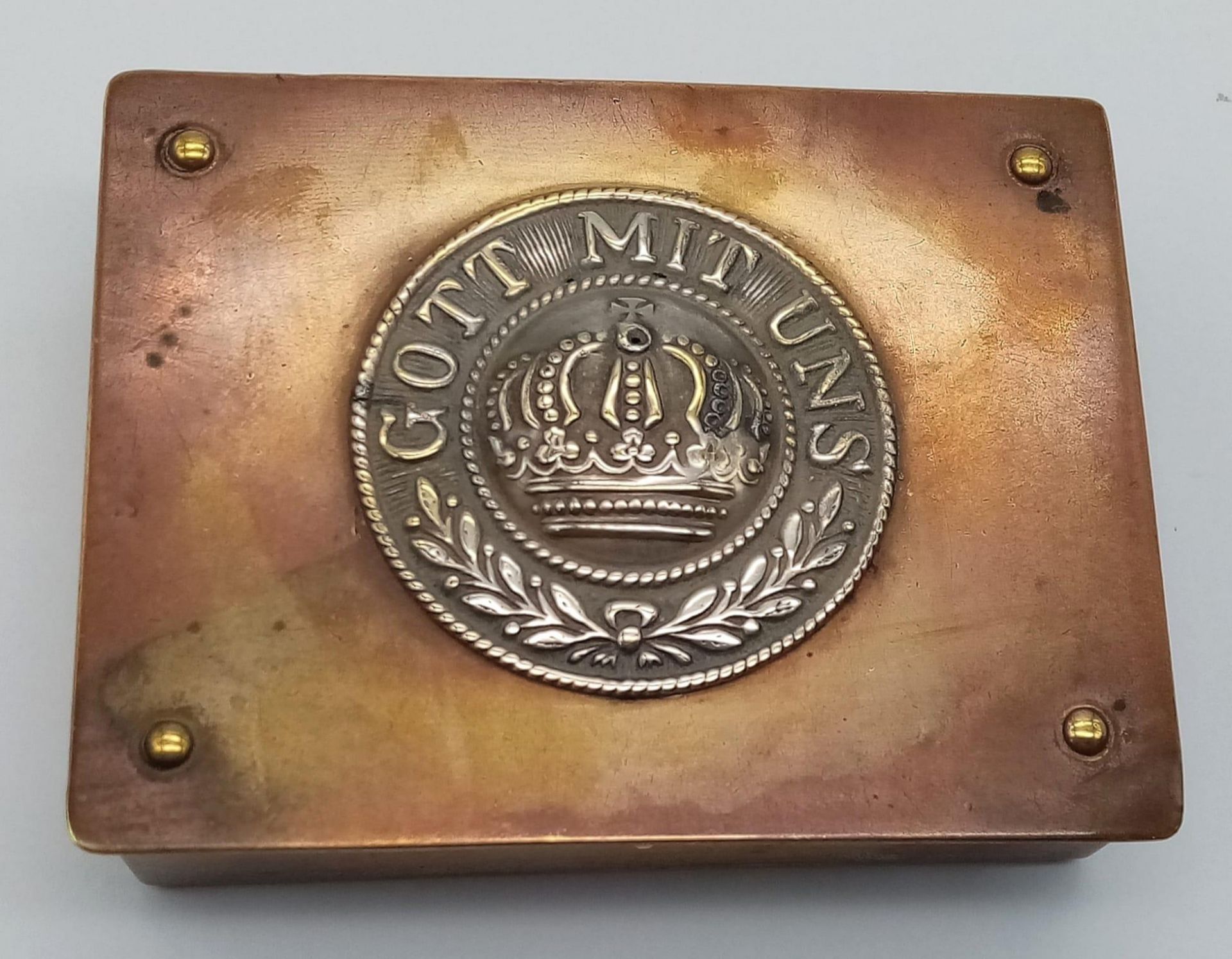 WW1 Imperial German Trench Art Stamp Pot.