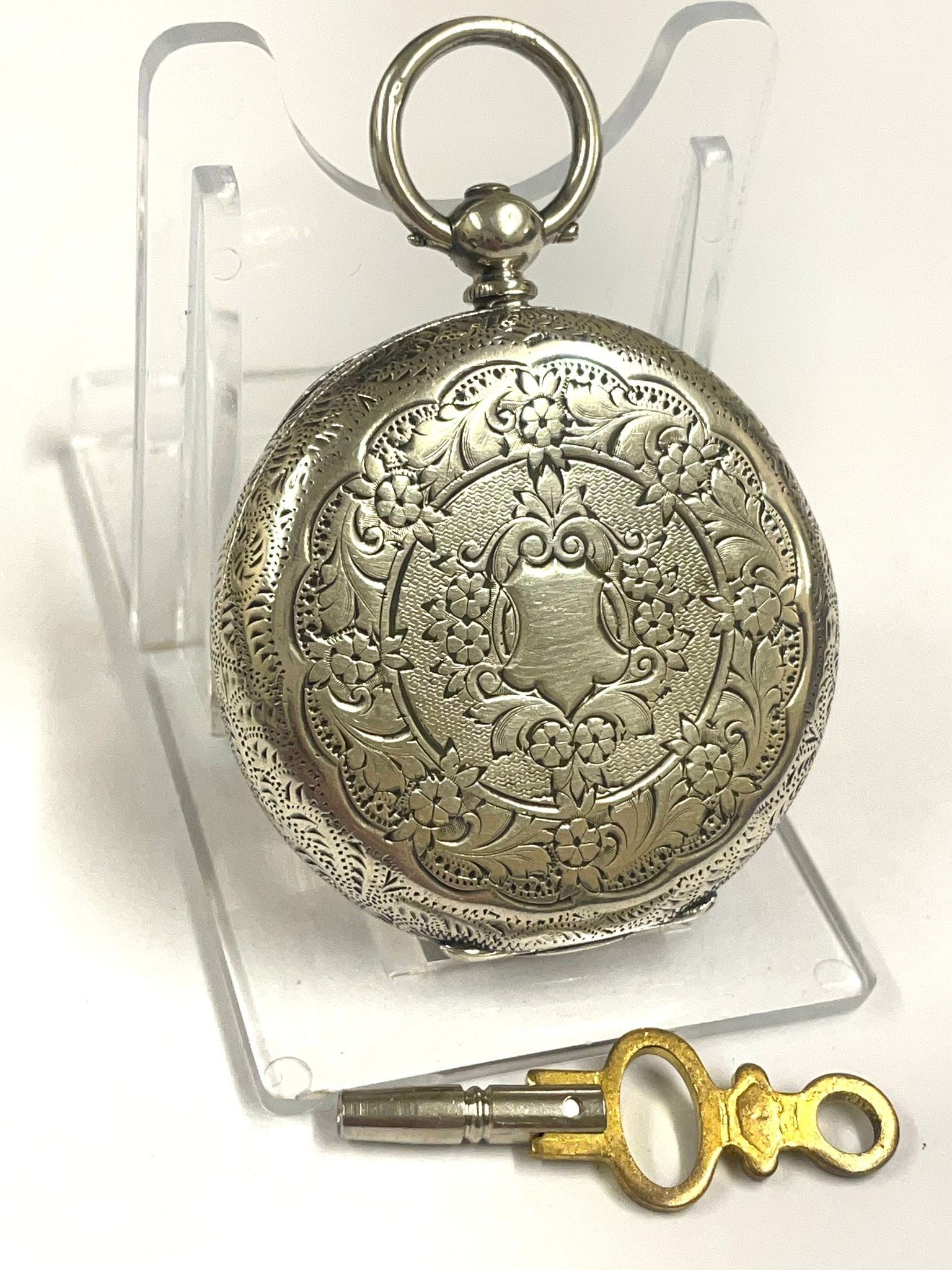 Antique silver ladies pocket watch working - Image 4 of 5