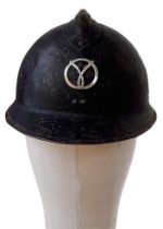 WW2 French Milice Helmet, A French political paramilitary organisation who fought to bring down