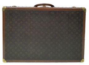 A Vintage Possibly Antique Louis Vuitton Trunk/Hard Suitcase. The smaller brother of Lot 38!