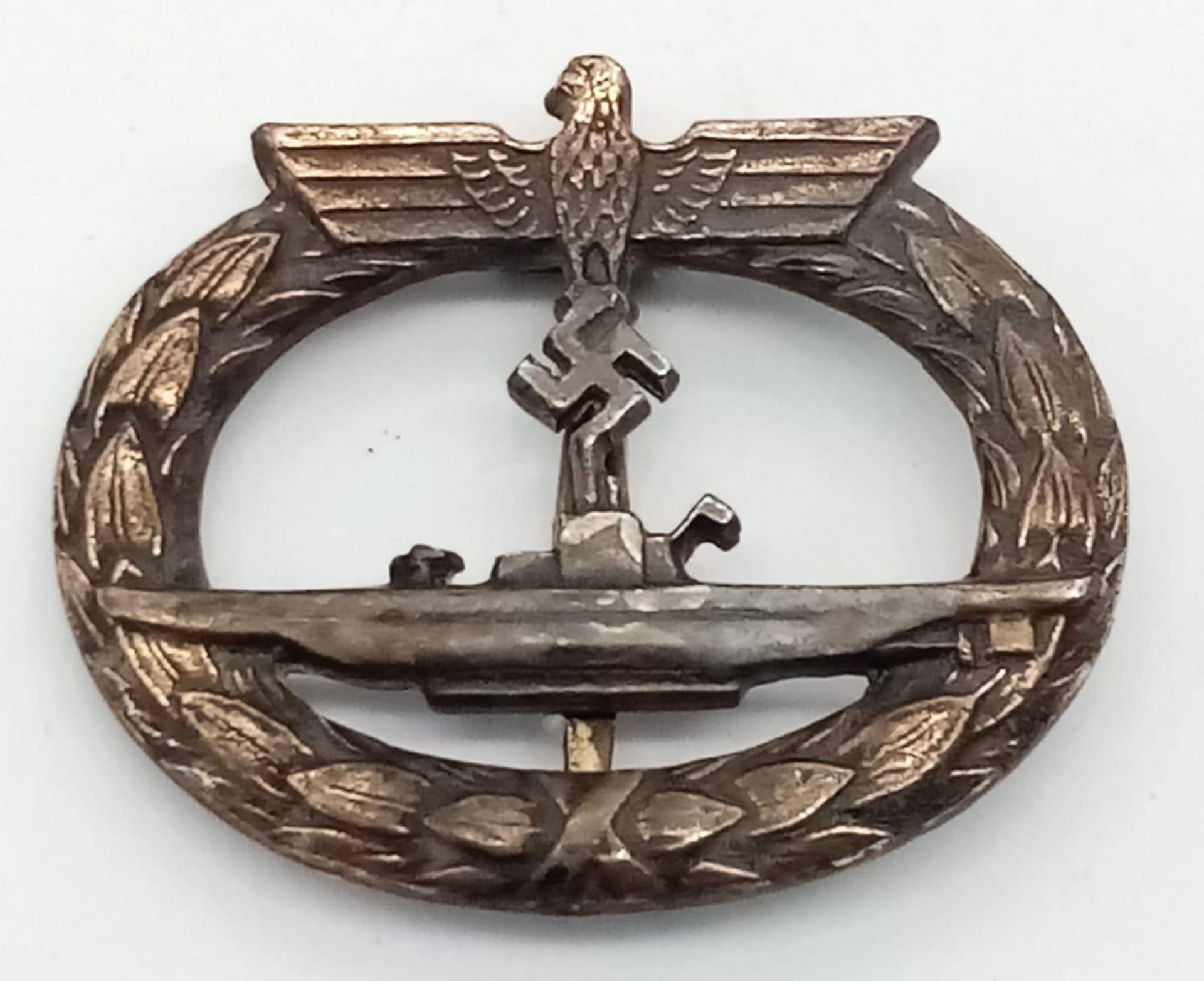 WW2 German Kriegsmarine U-Boat Crew Badge. Maker Schwerin Berlin.