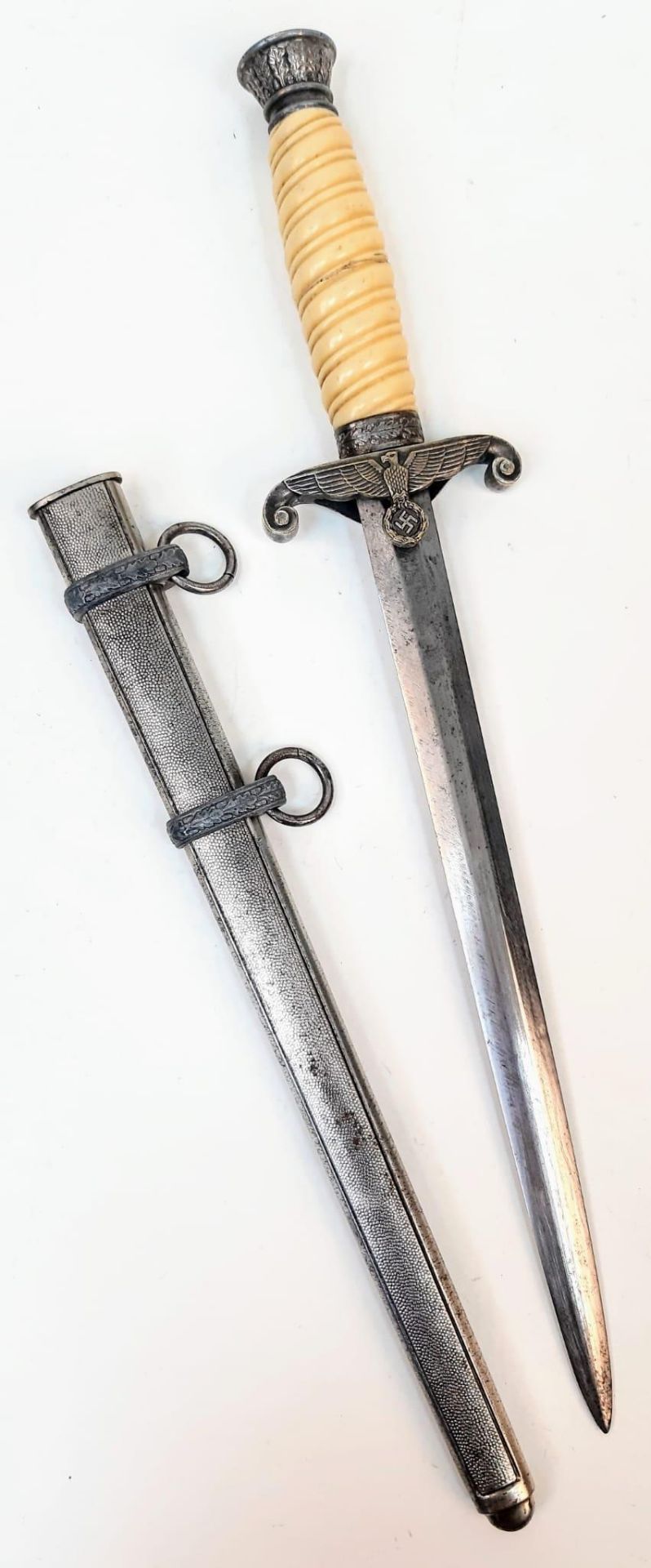 3rd Reich Heer (Army) Officers Dagger. Makers marked but partially removed from sharpening.