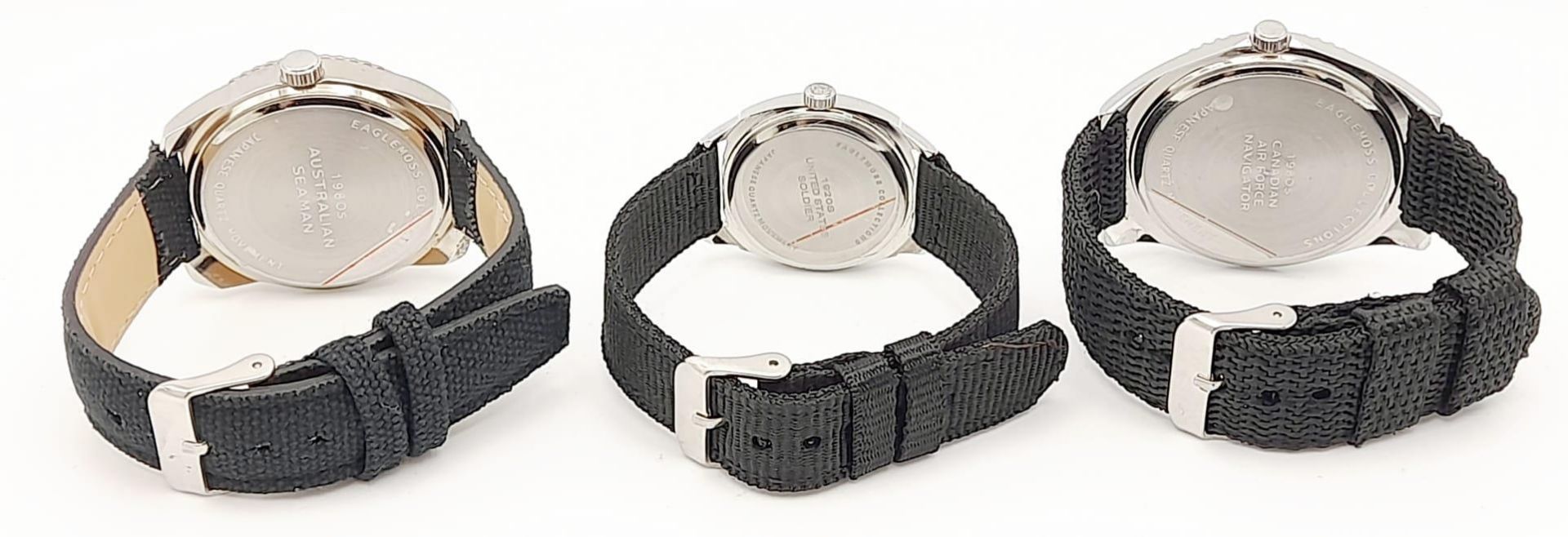 Three Military design Homage Watches Comprising; 1) Canadian Airforce Navigator Watch (45mm Case), - Image 3 of 4