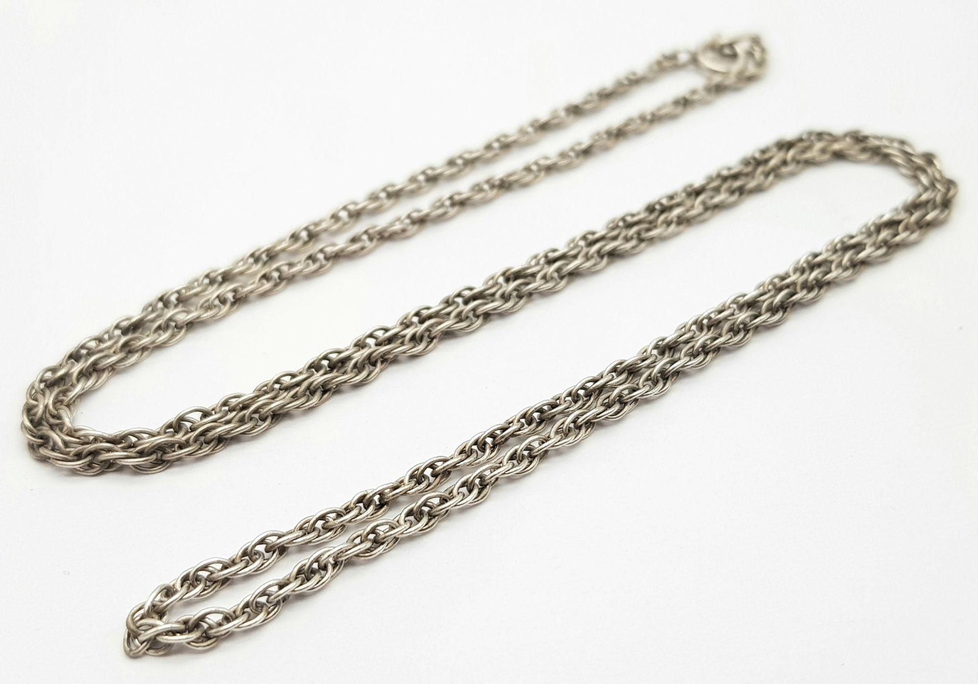 Two 925 Silver Necklaces. Both 54cm - Image 3 of 6