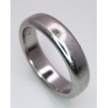 Tiffany and Co Platinum 4mm rounded band ring. 8.2g. Size K.