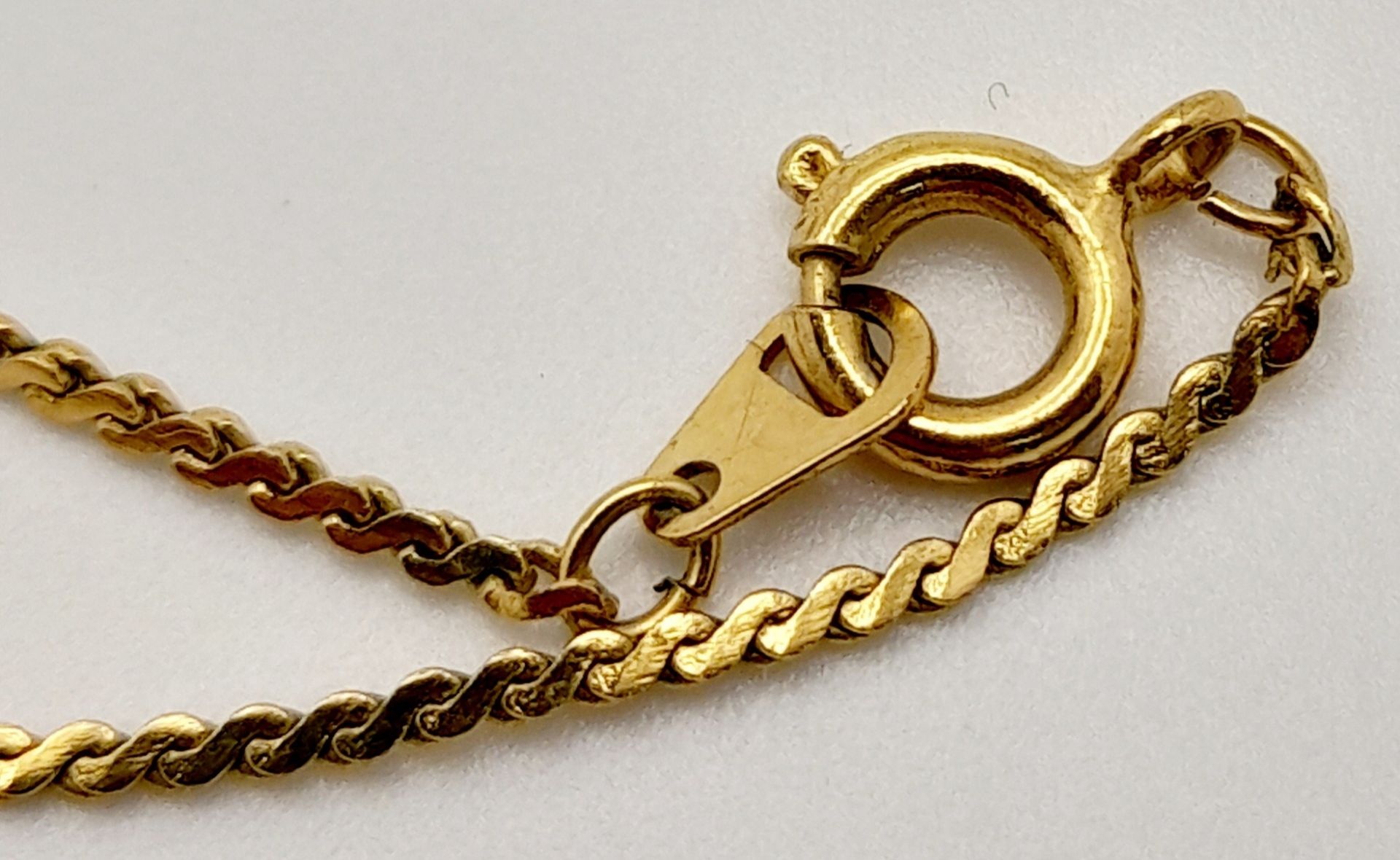 A 9 K yellow gold fancy chain necklace , length: 47 cm, weight: 2.4 g. - Bild 4 aus 4