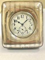 Vintage Goliath pocket watch with silver display case , sold as found no glass