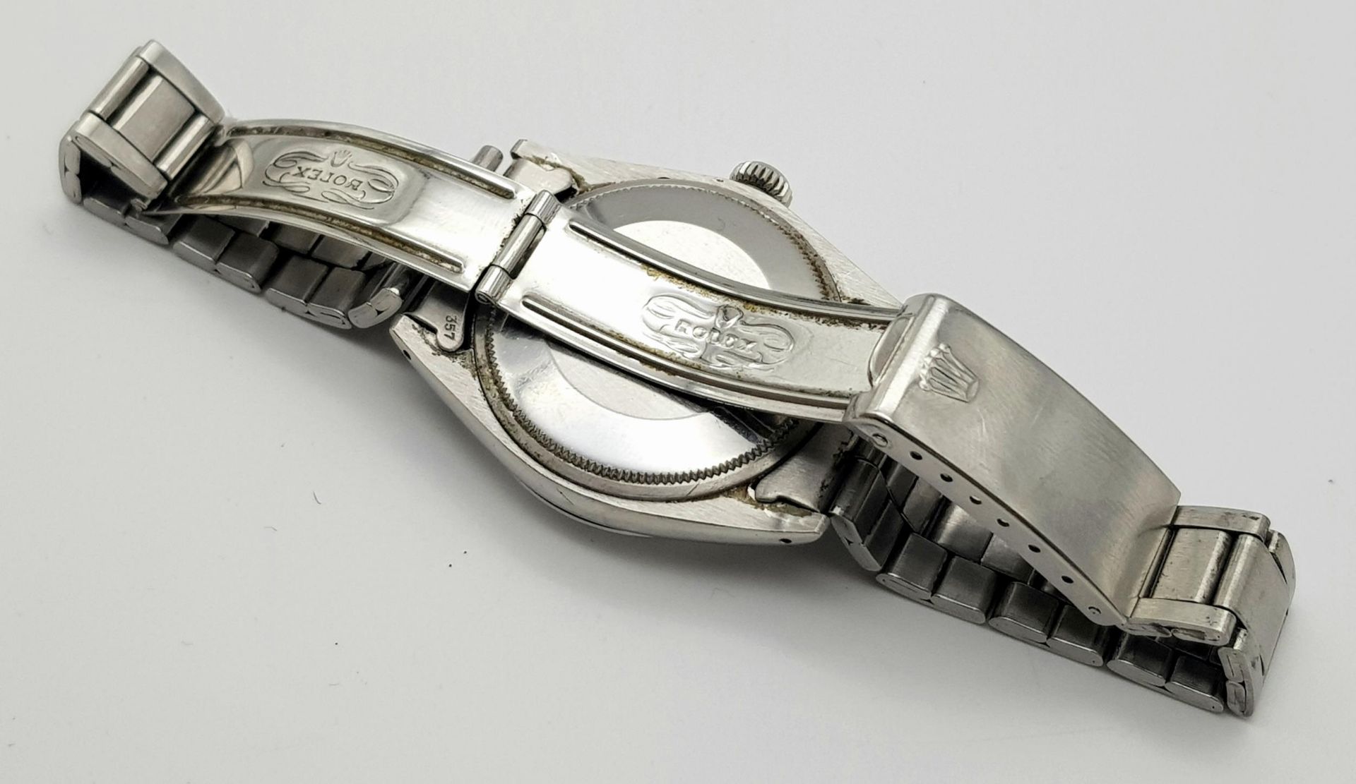 A Vintage Rolex Air King Mid Size Automatic Watch. Stainless steel bracelet and case - 35mm. - Image 8 of 8