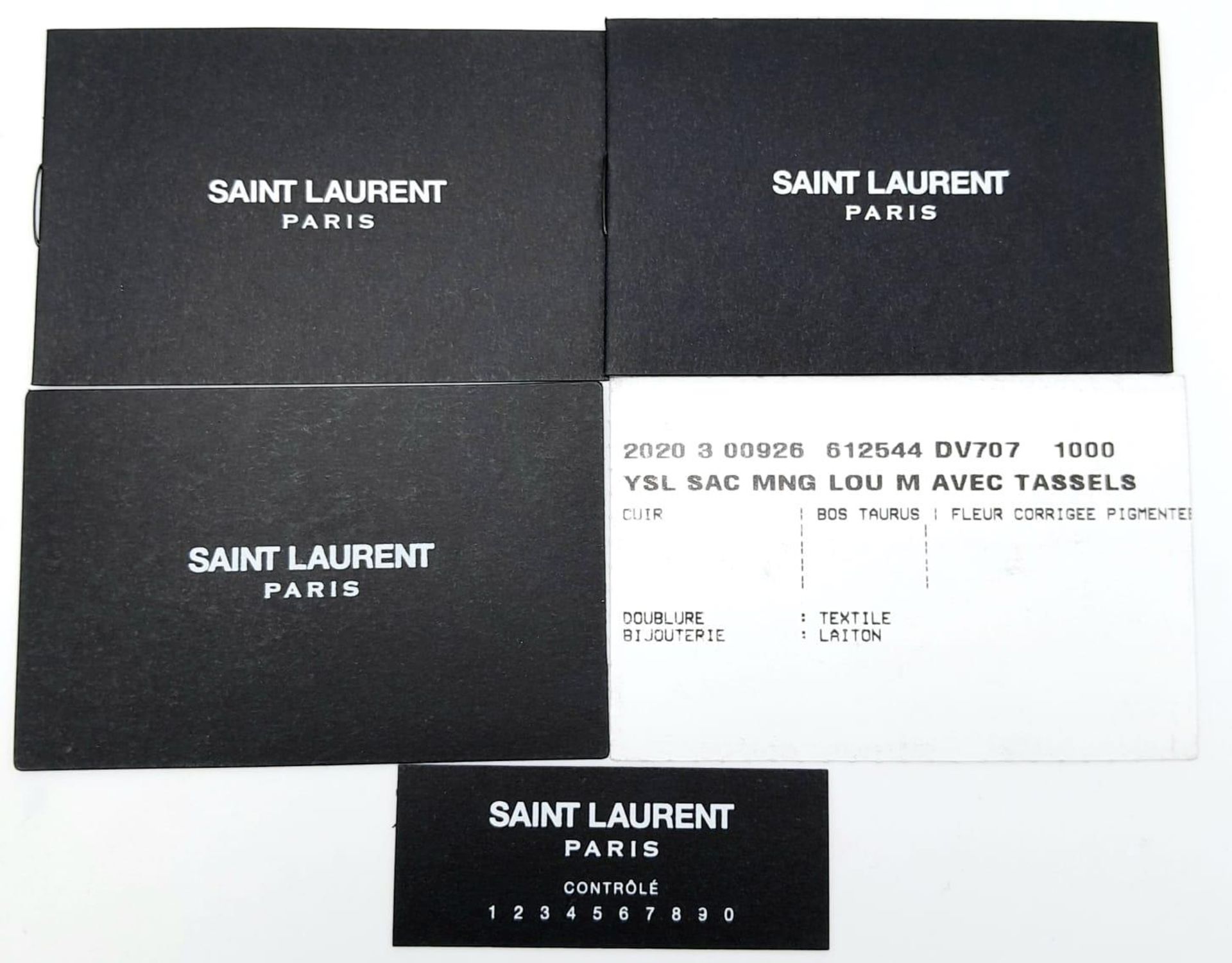 A YSL Saint Laurent Black Lou Matelasse Camera Bag. Leather exterior, gold-tone hardware, adjustable - Image 9 of 11
