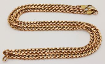 An Italian design, 9 K yellow gold chain necklace, length: 52 cm, weight: 8.8 g