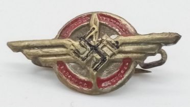 3rd Reich DLV - Deutscher Luftsport Verband (German Aero Sports Club) Small Membership Pin. It was
