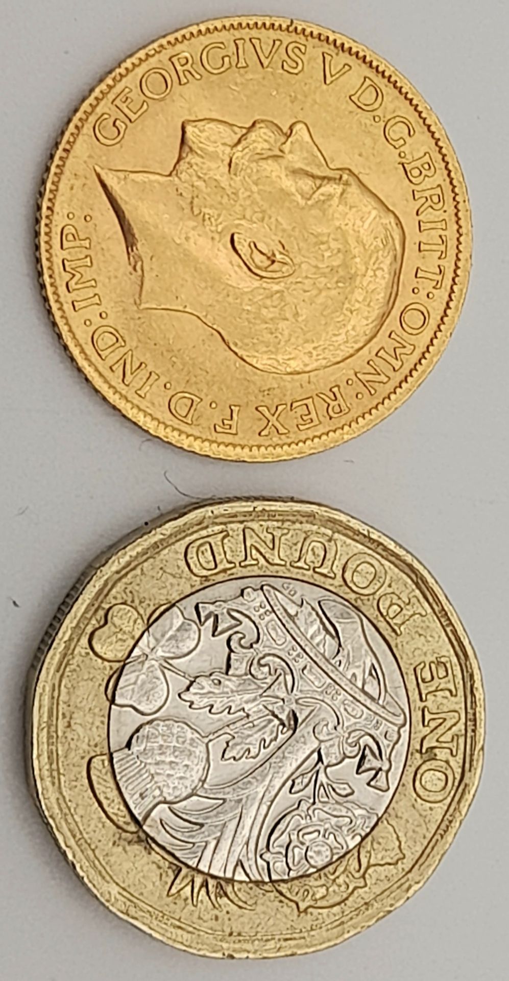 A full sovereign King George V 1914, full weight (8 g) - Image 2 of 2