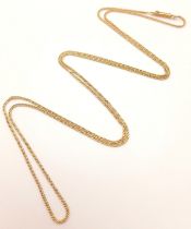 A Vintage 18K Gold (tested) Necklace. 62cm. 4g