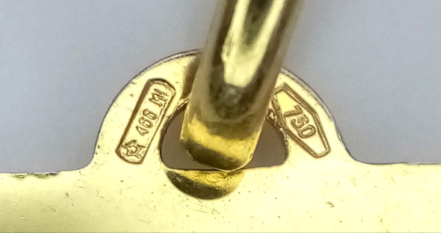 An 18K Yellow Gold Erotic Pendant. 2,5cm. 1.7g - Image 3 of 4