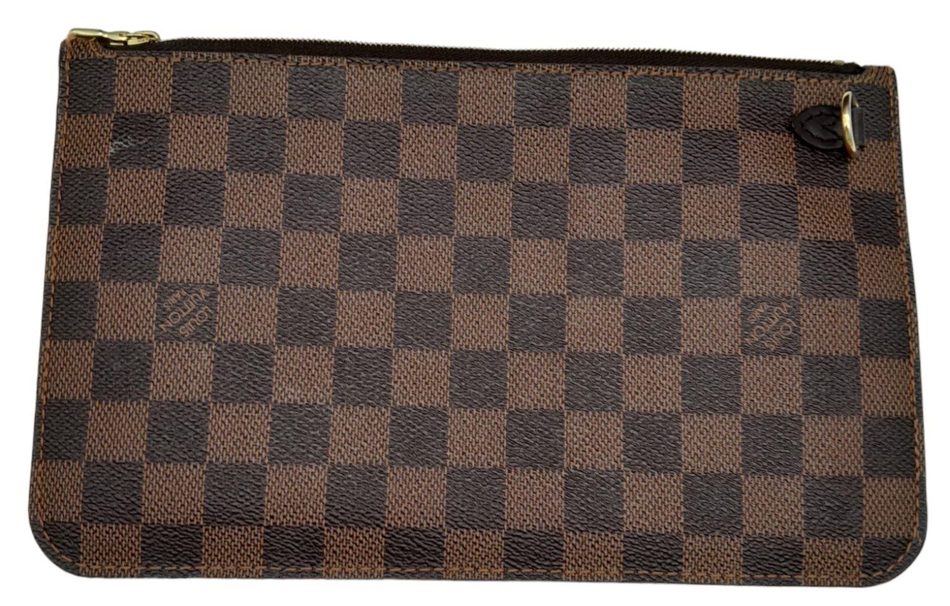 A Louis Vuitton Neverfull Damier Ebene Bag. Coated canvas exterior with leather trim, gold-toned - Bild 3 aus 12