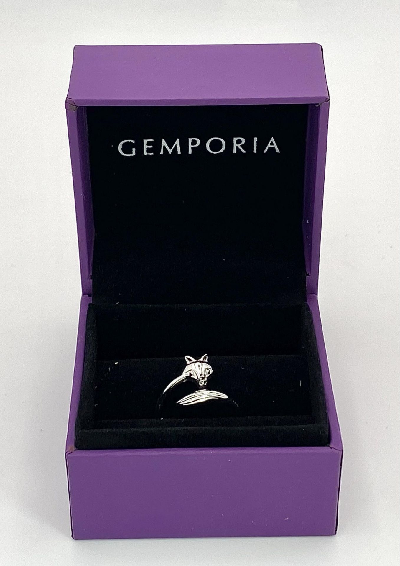 A Limited Edition (1 of 435) Sterling Silver and African Black Diamond Set ‘Fox’ Design Ring Size - Bild 6 aus 8