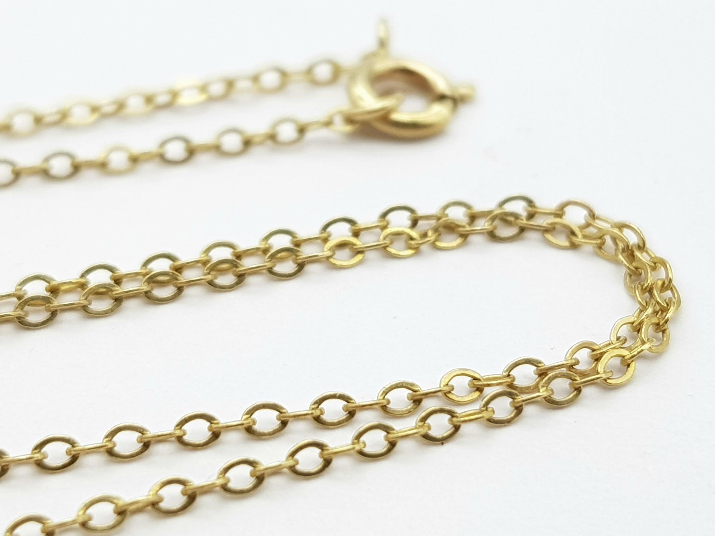 A 9K Yellow Gold Disappearing Necklace. 42cm. 0.9g - Image 4 of 5