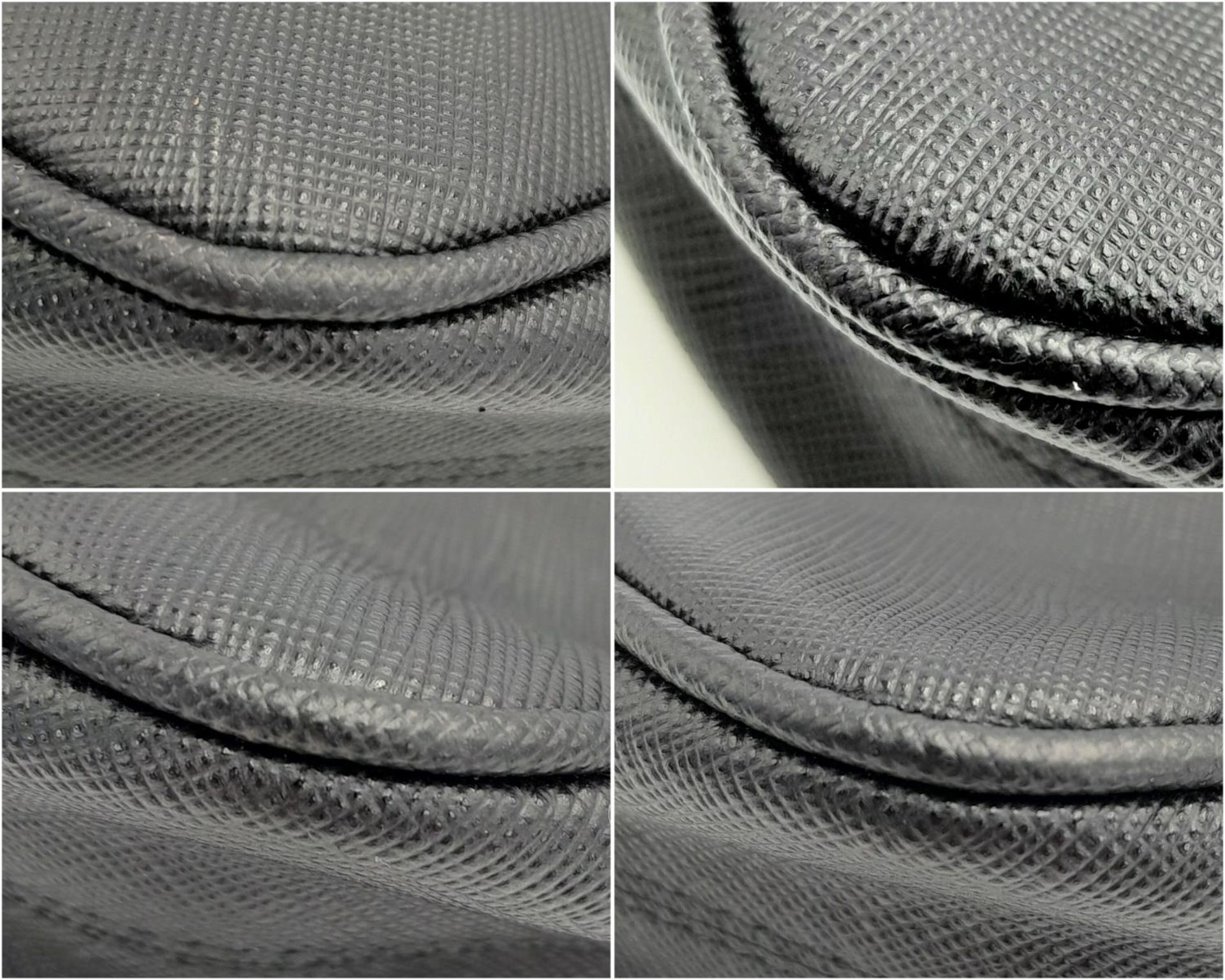 A Prada Black Re-Edition 2005 Bag. Saffiano leather exterior with gold-toned hardware, zip top - Bild 7 aus 15