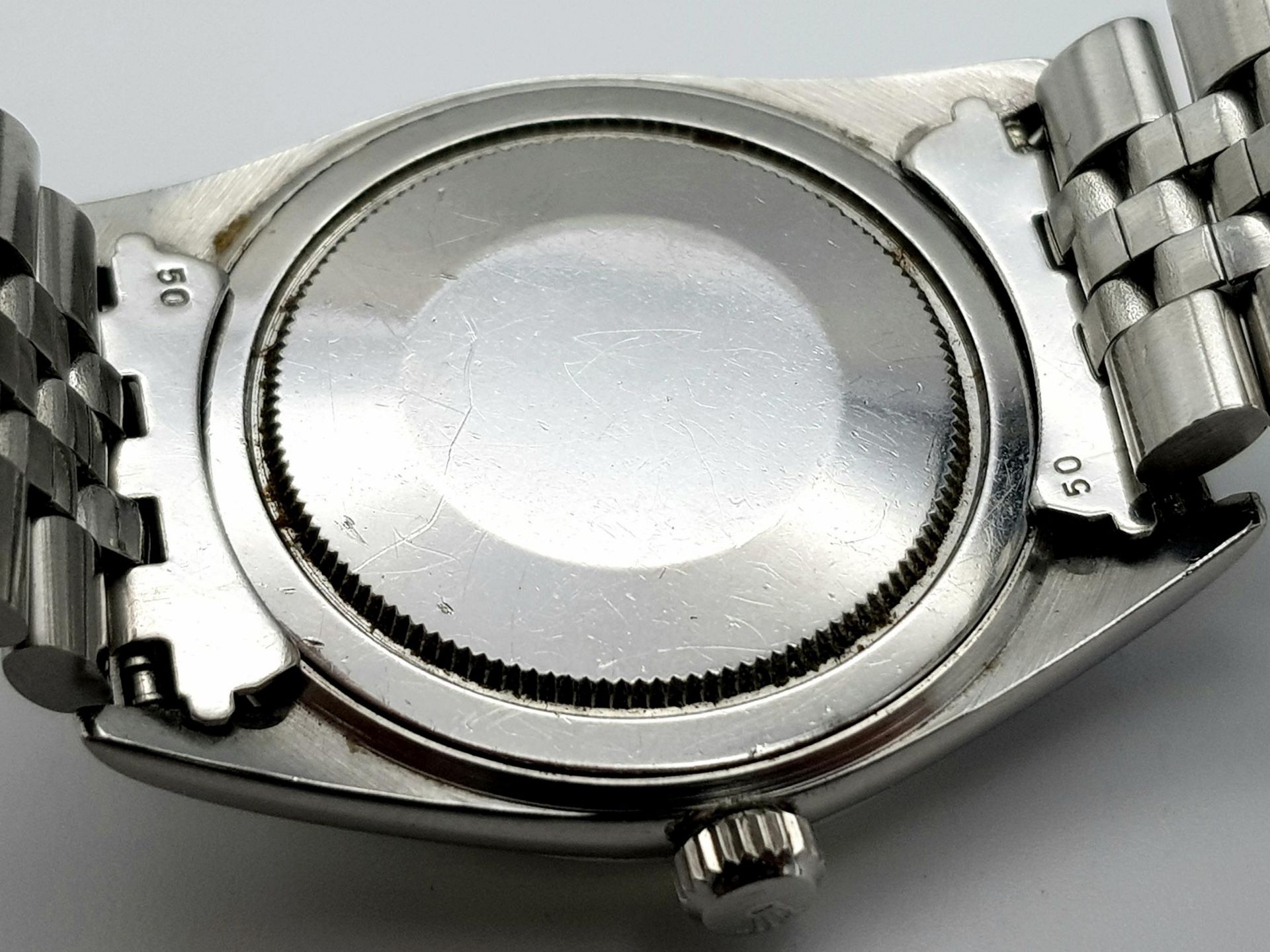 A Very Collectible Vintage (1950s) Rolex Precision Automatic Gents Watch. Stainless steel bracelet - Bild 5 aus 7