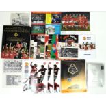 Collection of Manchester United programmes and other items including sealed limited edition 2-Disc