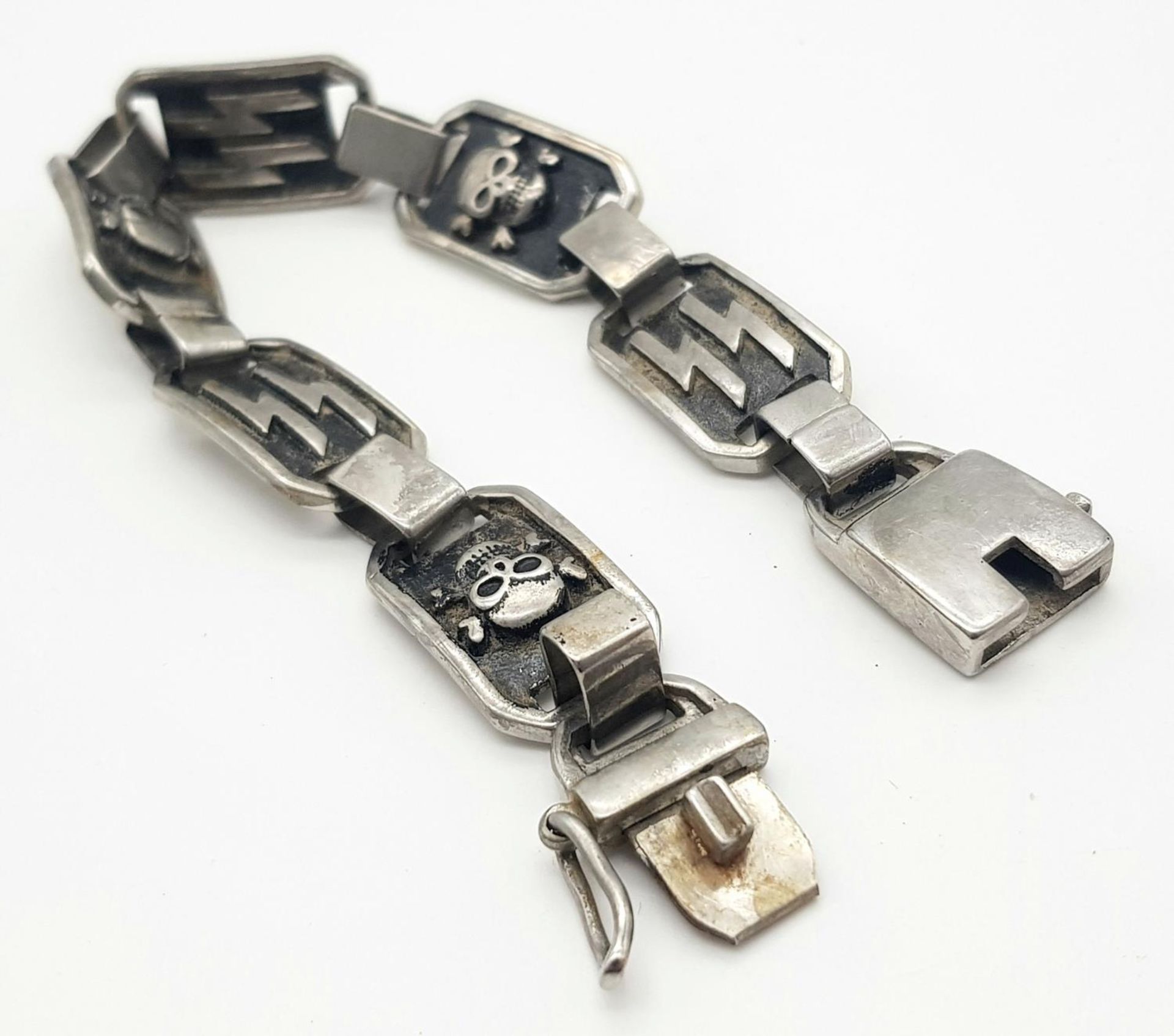 .800 Silver Bracelet Based on the Waffen SS Honour Dagger Chain. - Image 4 of 6