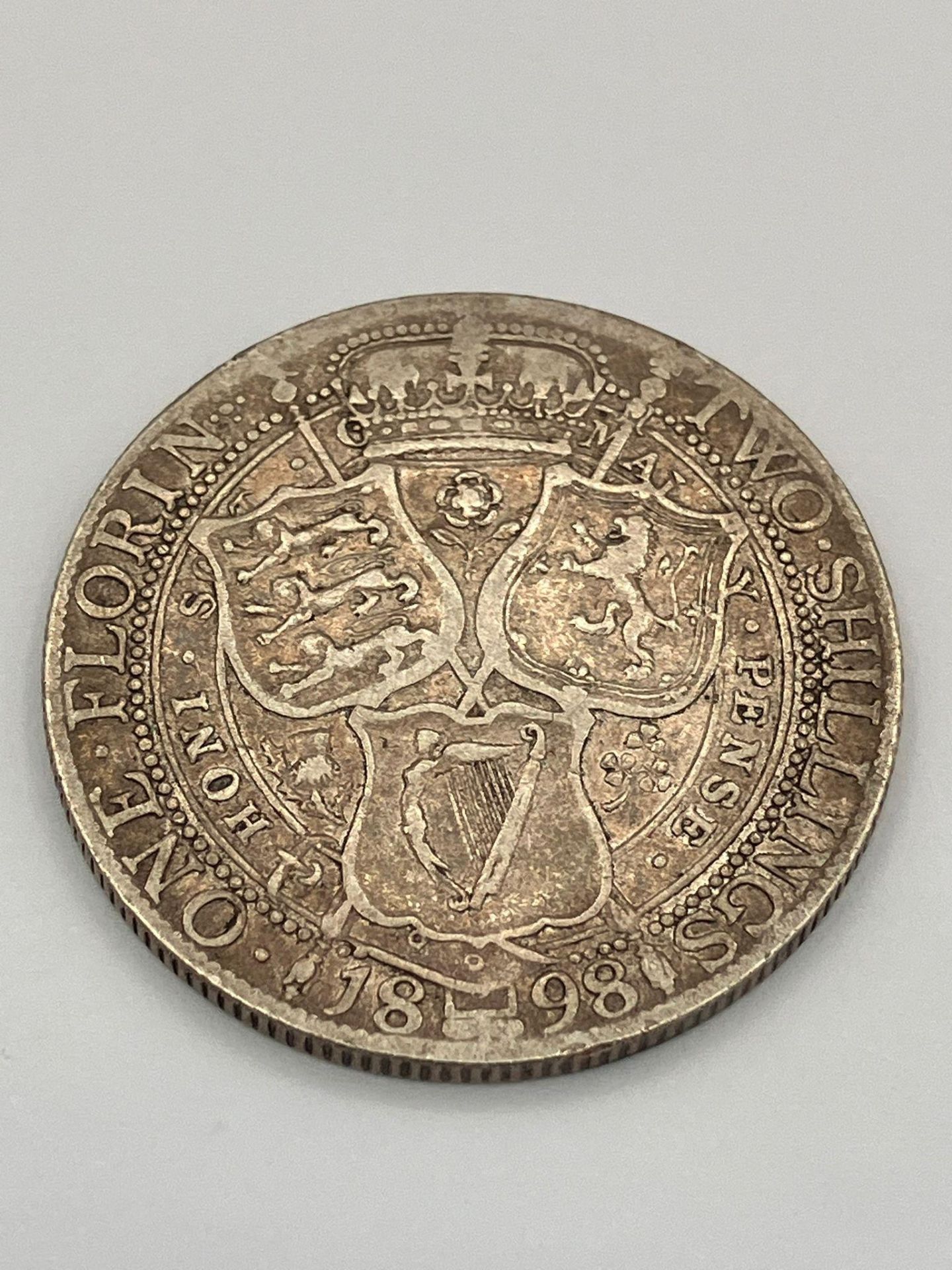 1898 SILVER FLORIN. Fine/very fine condition.