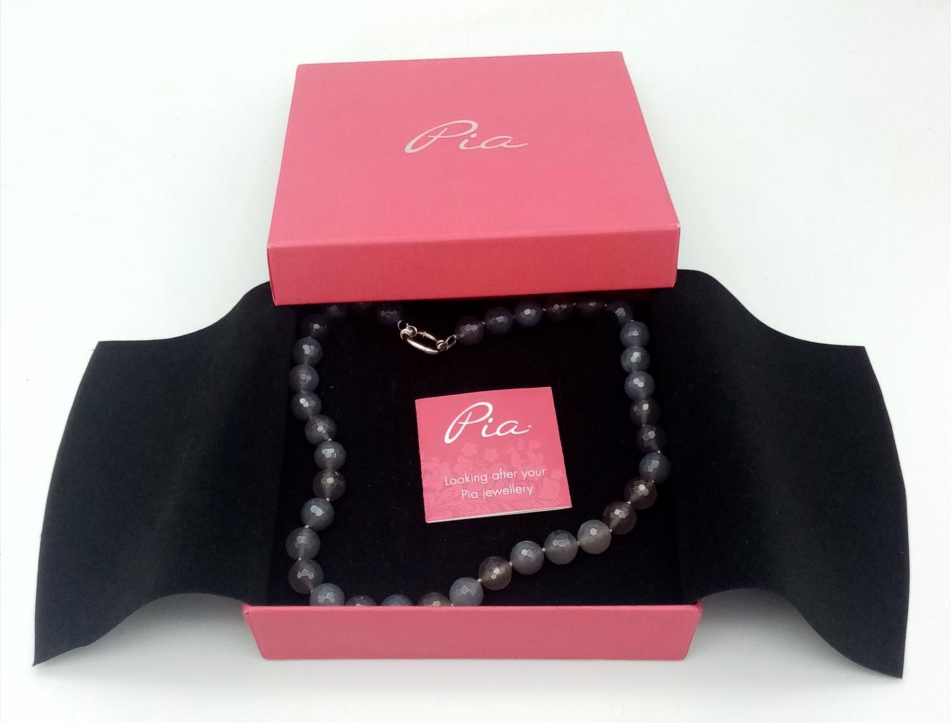 A Pia Purple Faceted Quartz Necklace. 46cm. In original packaging - Image 4 of 4